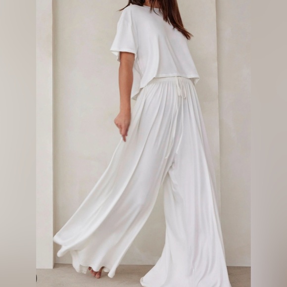 Bumpsuit Pants - Bumpsuit white cloud parachute pants